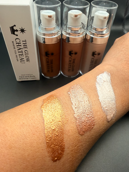 The Glow Château Face & Body Shimmer Cream – 20 ml / 0.68 fl oz